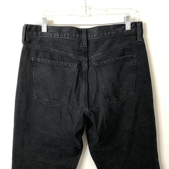 Old Navy NWT Women's Button-Fly Extra High-Rise Sky-Hi Straight Jeans Black 10 - Picture 9 of 10